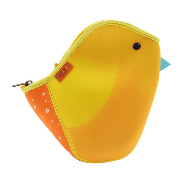 Oranžová neoprenová taška přes rameno ve tvaru ptáčka Kori Kumi
