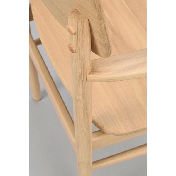 Трапезен стол от масивен дъб естествен Maidstone – Rowico-image-4