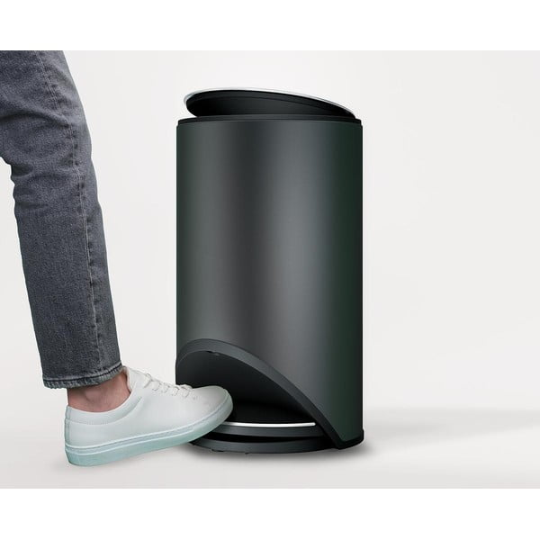 Матово черно метално кошче за боклук с педал 10 l Arc – Joseph Joseph-image-4