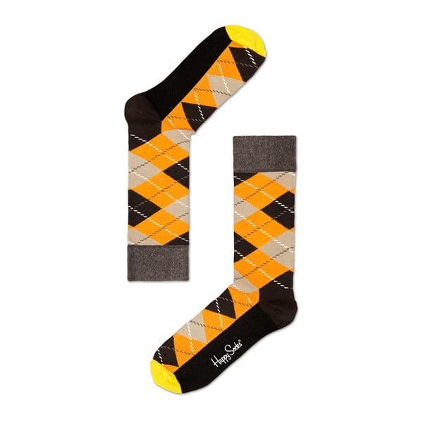 Ponožky Happy Socks Mustard and Grey, vel. 36-40