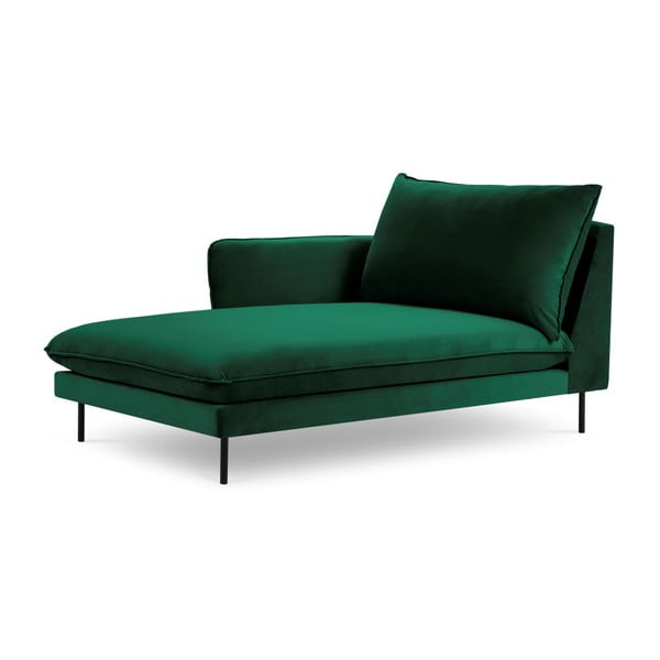Зелен кадифен стол за отдих, ляв ъгъл Vienna - Cosmopolitan Design