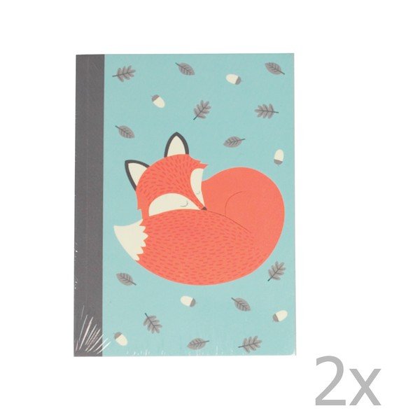 Комплект от 2 тетрадки с подвързия Rusty The Fox - Rex London