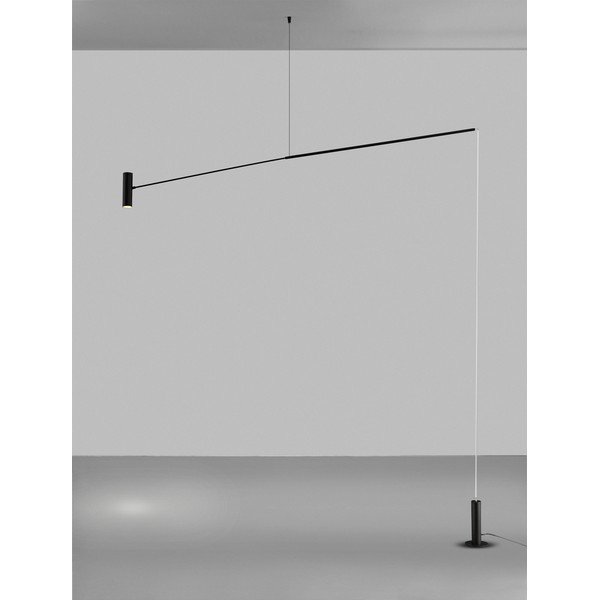 Матово черно метална LED подова лампа (височина 250 cm) Voice – Nova Luce-image-4