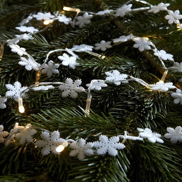 Прозрачна LED светлинна верига във формата на снежинки , 20 лампички, дължина 220 см Snöstjarna - Markslöjd