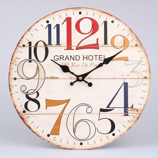 Dřevěné hodiny Dakls Grand Hotel