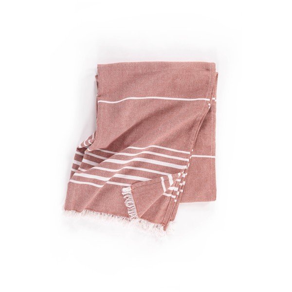 Теракотено памучно одеяло 150x200 cm Solene – Tiseco Home Studio