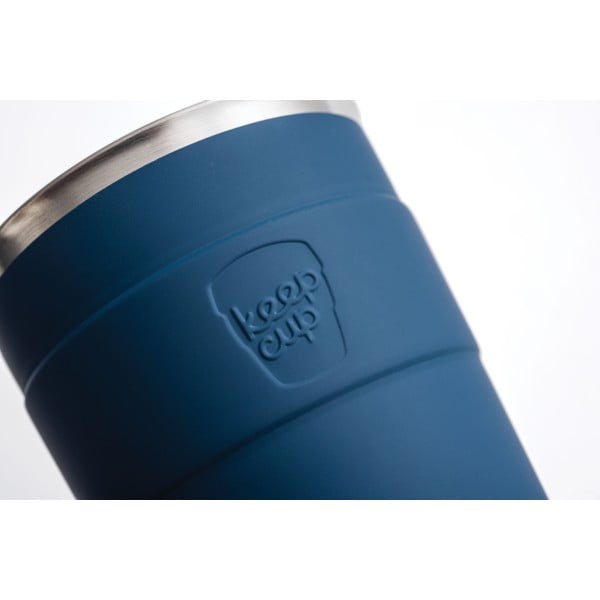 Тъмно синя чаша за пътуване с капак Thermal, 340 ml Spruce - KeepCup-image-2