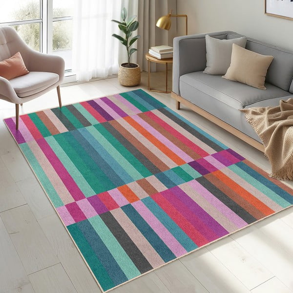 Тюркоазен килим подходящ за пране 80x150 cm Acid Rain – Mila Home-image-4