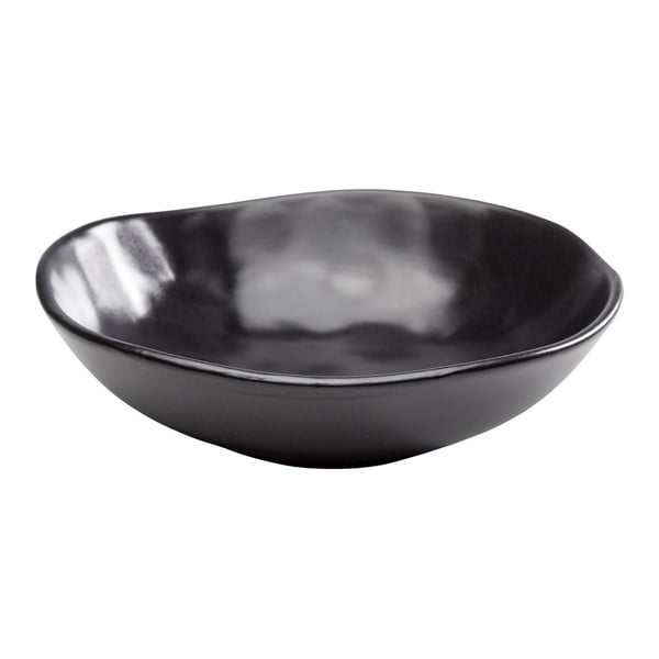 Черна дълбока керамична чиния Черно, ⌀ 22 cm Organic - Kare Design
