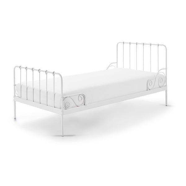 Бяло метално детско легло, 90 x 200 cm Alice - Vipack