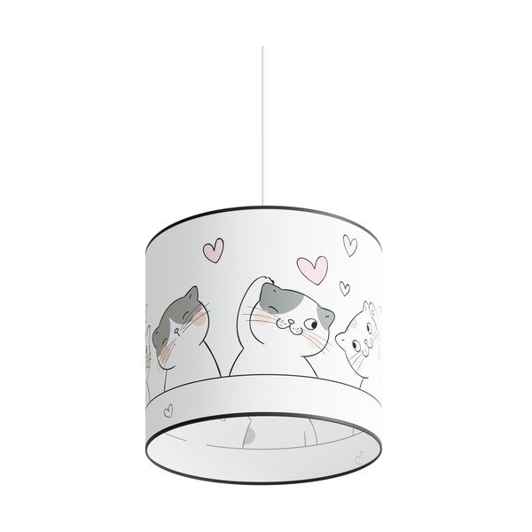 Бяло детско осветително тяло Puss – Sollux