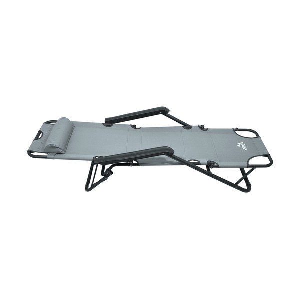 Сив градински шезлонг Comfort - Cattara-image-3