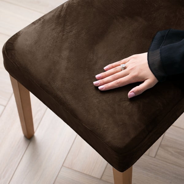 Кафяво ластично покривало за стол 48 cm Sento – Restilo-image-1