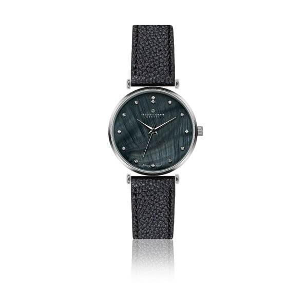 Дамски часовник с черна каишка от естествена кожа Mont Dolent - Frederic Graff