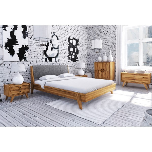 Дъбово двойно легло 200x200 cm Retro 1 - The Beds-image-1