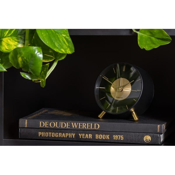 Будилник ø 11 cm Златен диск - Karlsson-image-1