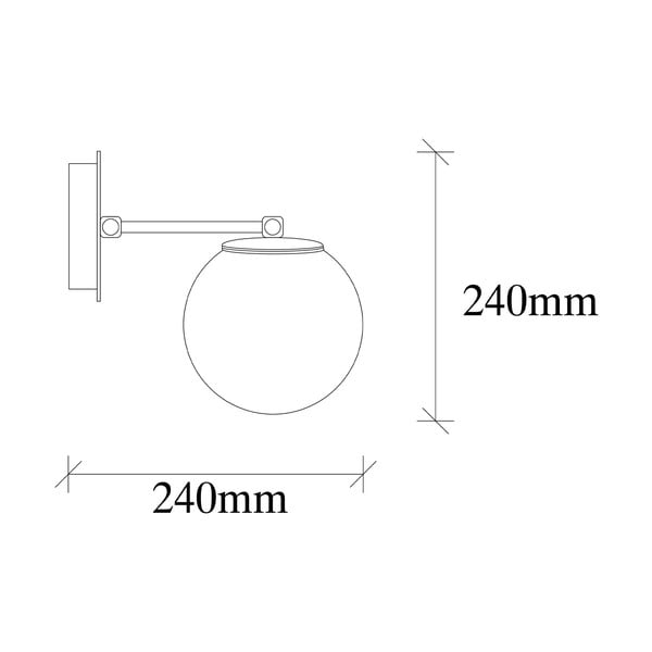 Черно-бяла стенна лампа My Legend - Opviq lights-image-3