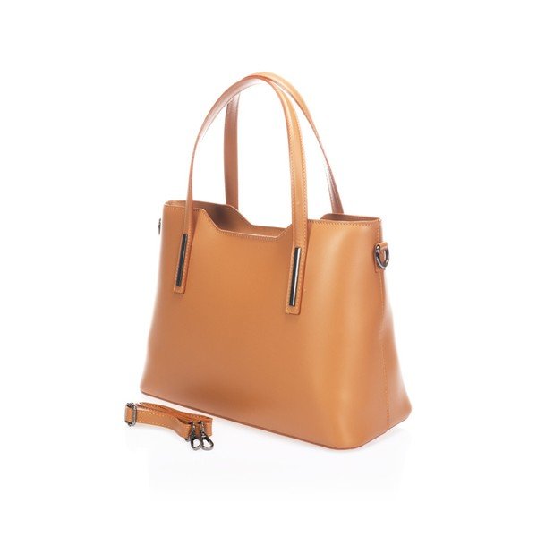 Koňakově hnědá kožená kabelka Markese Tessa-image-1