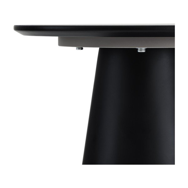 Черна/тъмносива масичка за кафе с плот от имитация на мрамор ø 45 cm Tango – Furnhouse-image-3