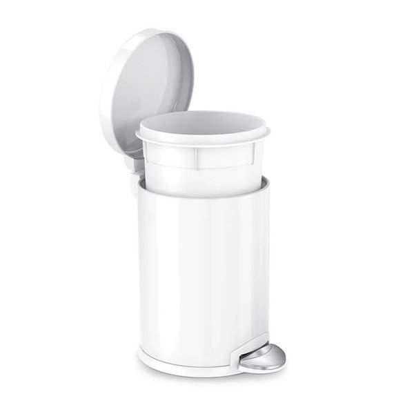 Bílý pedálový koš simplehuman, 4.5 l-image-2