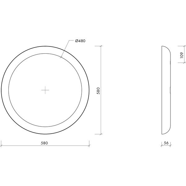 Стенно огледало ø 58 cm Allo – noo.ma-image-4