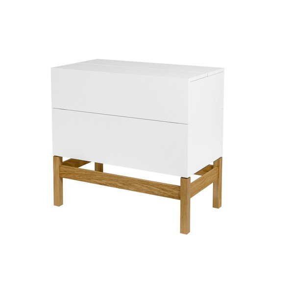 Шкаф за вино в бял/естествен цвят 75x70 cm Grande - Woodman-image-1