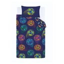 Синьо  двойно  детско спално бельо 200x200 cm Bright Football – Catherine Lansfield