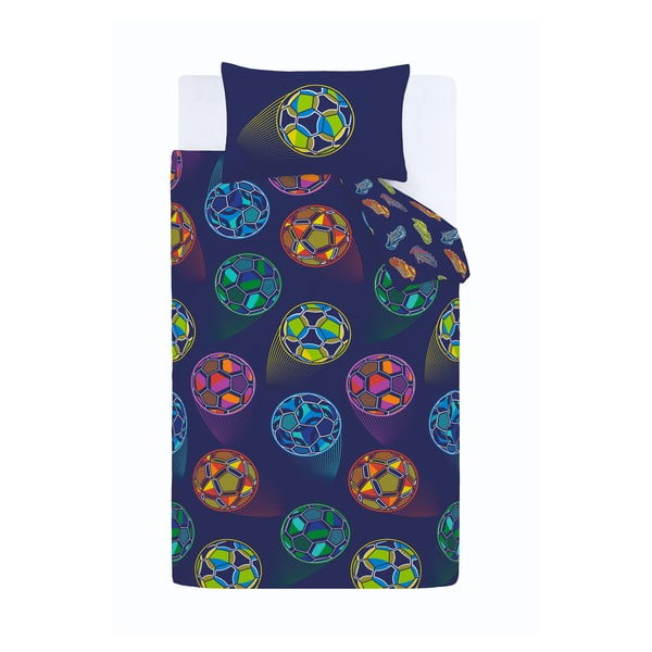 Единично  детско спално бельо 135x200 cm Bright Football – Catherine Lansfield-image-2