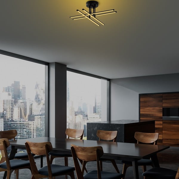 Черно LED осветително тяло за таван Exhaust – Opviq lights-image-4