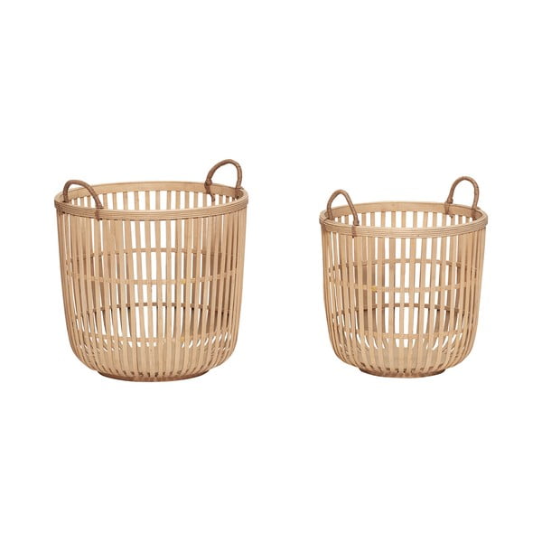 Комплект от 2 бамбукови кошници за съхранение Tareo - Hübsch