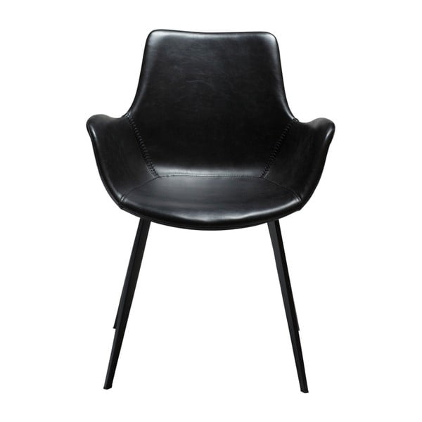 Černá koženková jídelní židle s područkami DAN-FORM Denmark Hype-image-1