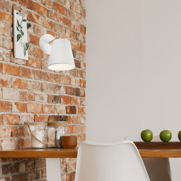 Бяла стенна лампа ø 15 cm Ellie - LAMKUR-image-1