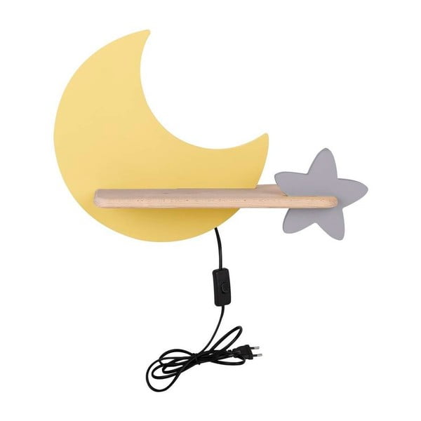 Жълто детско осветително тяло Moon - Candellux Lighting