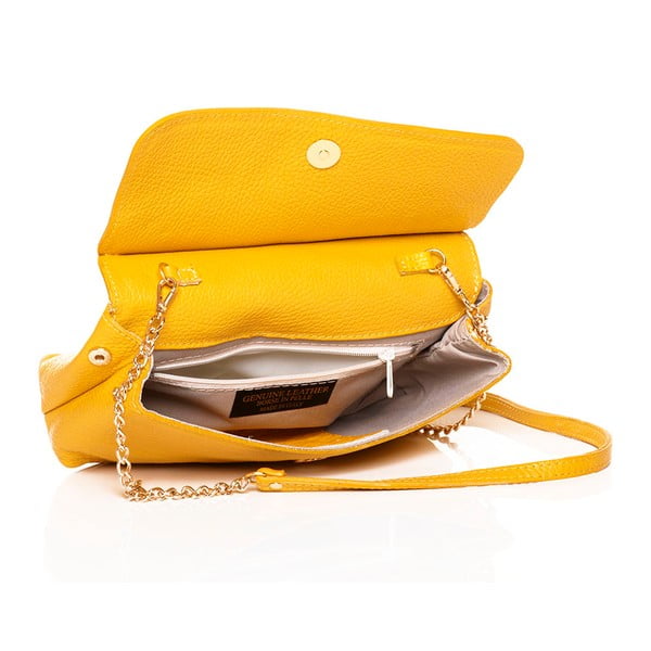 Kožená kabelka Envelope Yellow-image-2