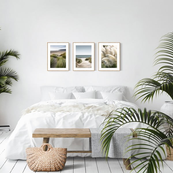 Картини в комплект 3 бр. 30x40 cm Beach – knor-image-1