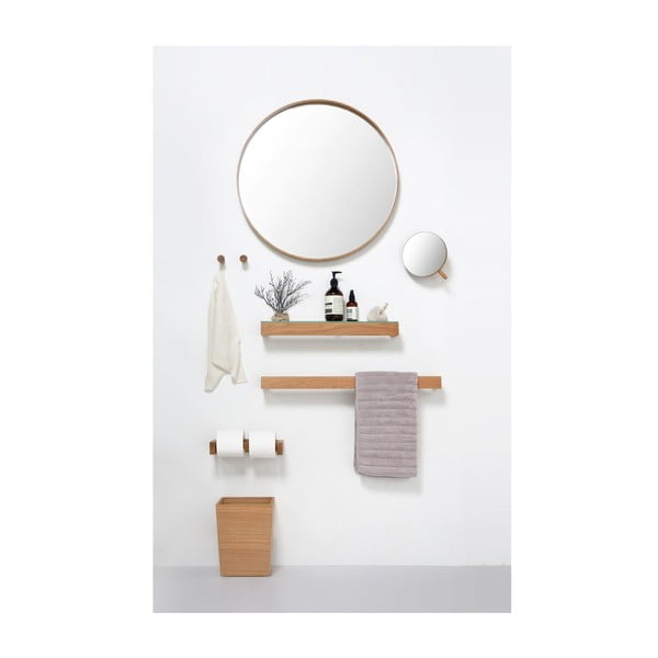 Стенна поставка за тоалетна хартия от дъбово дърво Slimline - Wireworks-image-2