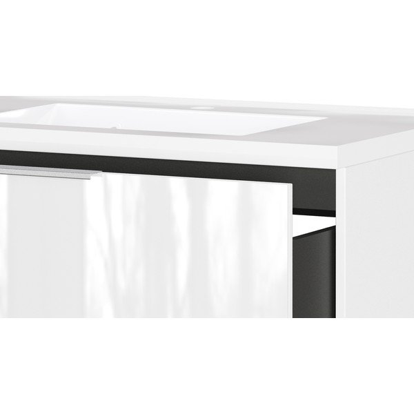 Бял гланцов стенен шкаф за мивка 81x61 cm Celano – Germania-image-4