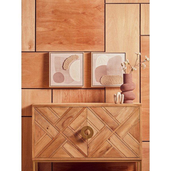3D картини в комплект 2 бр. с включена рамка/върху платно 40x40 cm Astratto – Premier Housewares-image-1