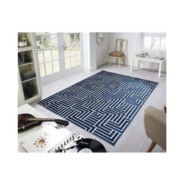 Син килим Webtappeti Reflex Faro, 140 x 200 cm - Floorita