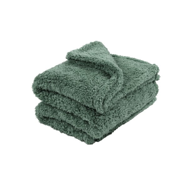 Зелено плюшено одеяло, 130 x 170 cm - Tiseco Home Studio