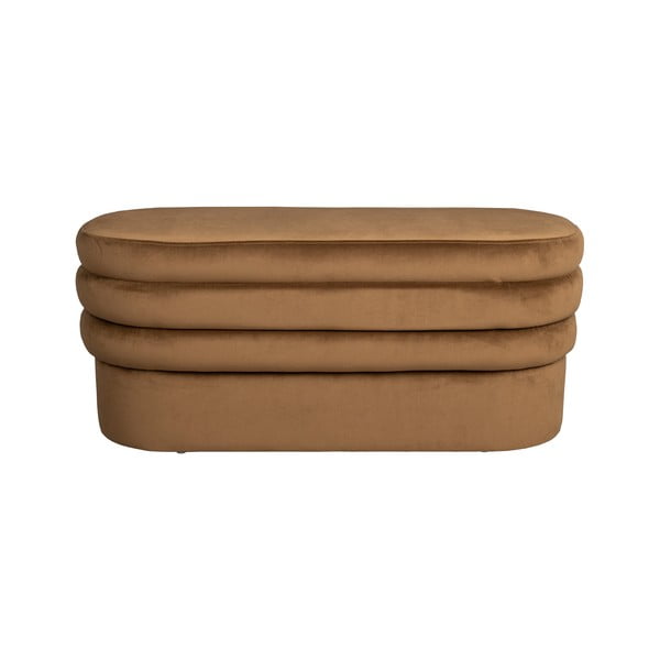 Кафява кадифена пейка Aditi – Dutchbone