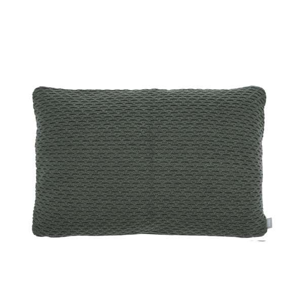 Възглавница от смес от памук и вълна Green Beige Wave Knit, 40 x 60 cm Wave knit - Södahl