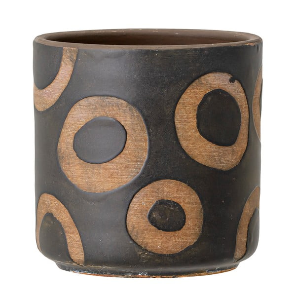 Черна теракотена саксия, височина 12 см Avo - Bloomingville-image-3