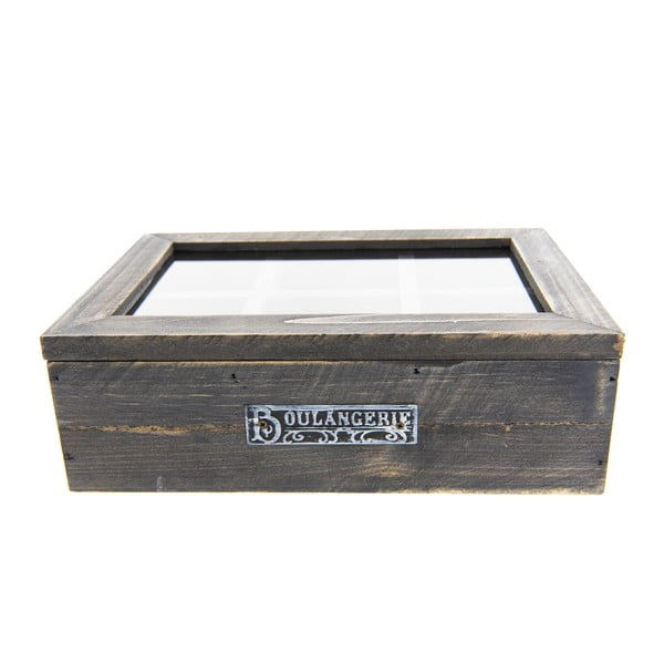 Дървена кутия за съхранение на чай Clayre & Eef Parisso - Clayre & Eef