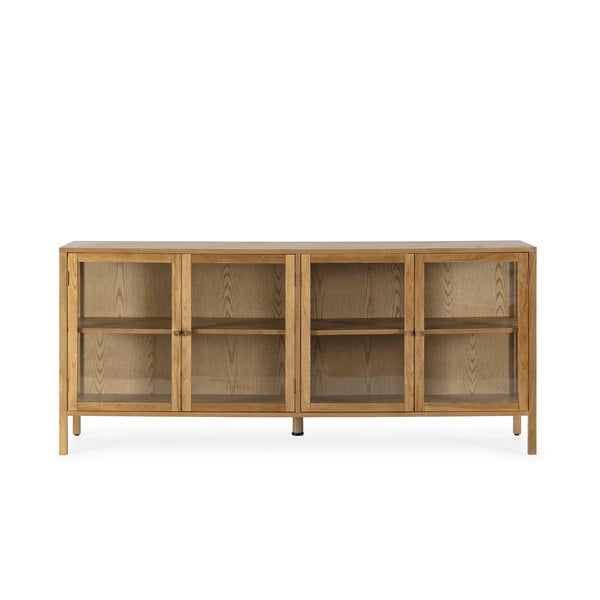 Витрина от декор от дъб  в естествен цвят 180x80x40 cm Ceci – MOME