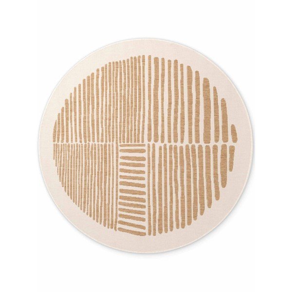 Кремав/в естествен цвят кръгъл килим за открито и закрито ø 160 cm Haringey Bounds – Ted Baker