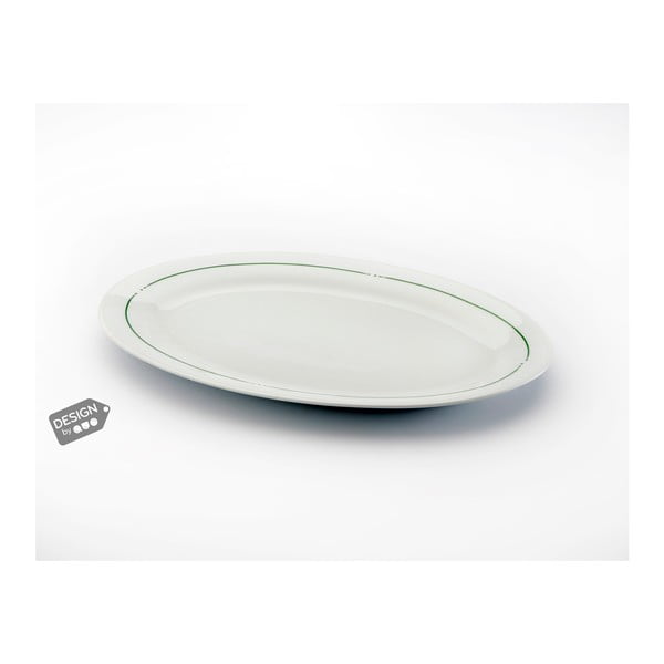 Порцеланова чиния за сервиране със зелена ивица Mint - Versa