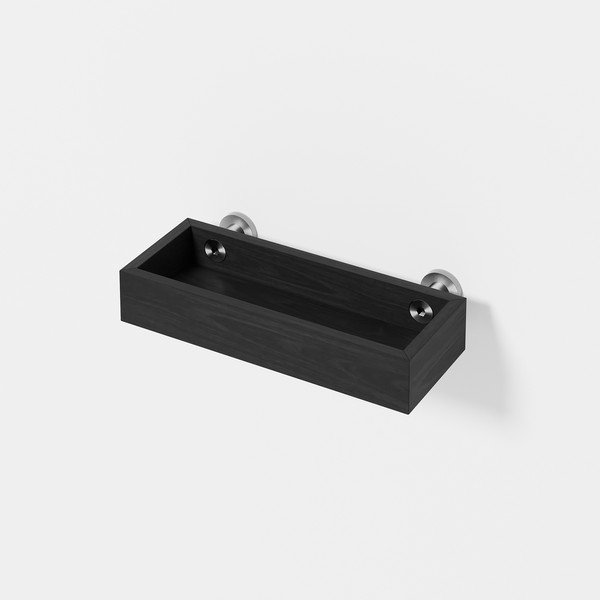 Стенен рафт за баня от черен дъб Yoku - Wireworks-image-1