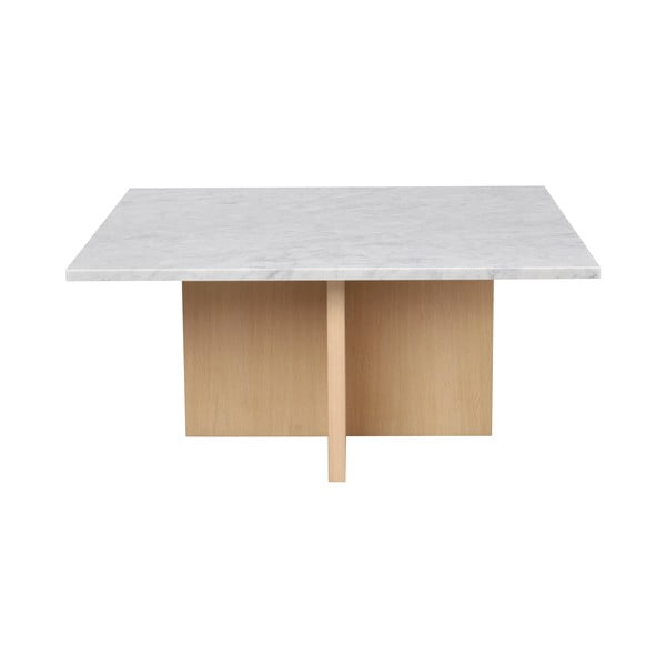 Бяла мраморна масичка за кафе 90x90 cm Brooksville - Rowico-image-4