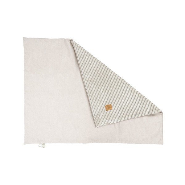 Кремаво бебешко одеяло от рипсено кадифе 100x77 cm – Meowbaby-image-1